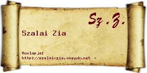 Szalai Zia névjegykártya